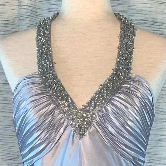 Cache Metallic Silver Halter Dress - Picture 4 of 16